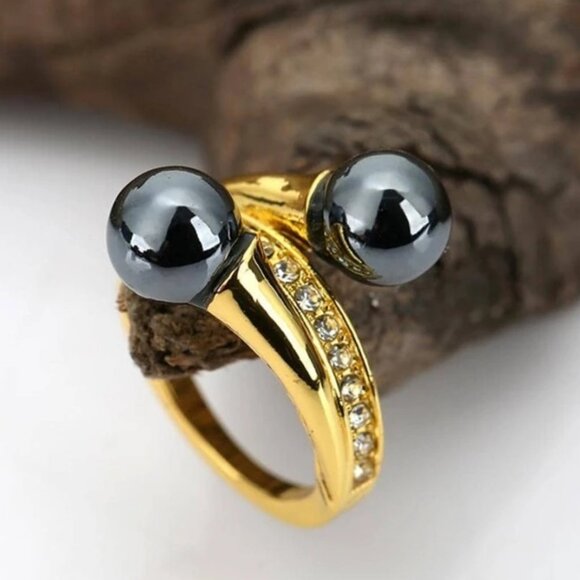 - GULAMI BLACK  BRIDAL WEDDING  ETERNITY RING - Picture 1 of 2